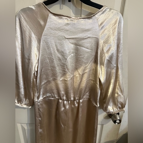 Anthropologie Maeve Metallic Tie Waist Dress Small NWT - Picture 12 of 16